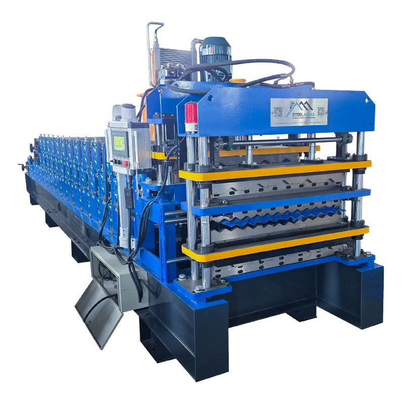 Zimbabwe Popular Full Automatic 725 Tile & 750 IBR & 762 Corrugated Three Layer Roofing Sheet Machine