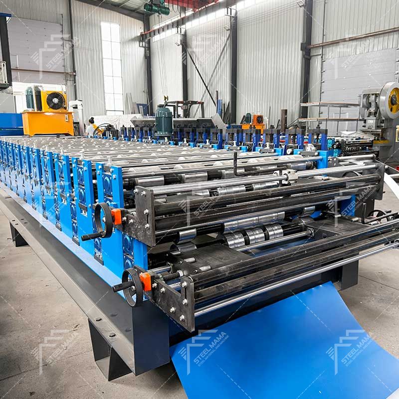 Steelmama High Output 1100 IBR & 1040 Tile Double Layer Roofing Panel Roll Forming Machine for Georgia