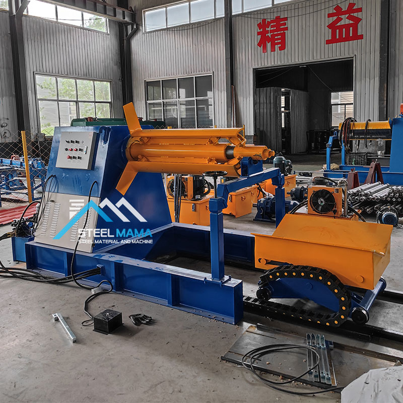 Full Automatic Steel Coil Automated Decoiling Hydraulic 7 Ton Uncoiler For Roll Forming Machine Line