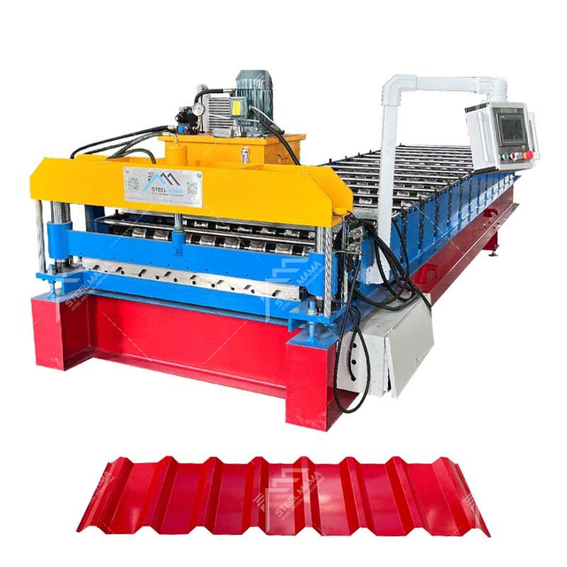 Steelmama Factory Direct Sales R101 Trapezoidal Color Steel Roofing Sheet Roll Forming Machine for Colombia