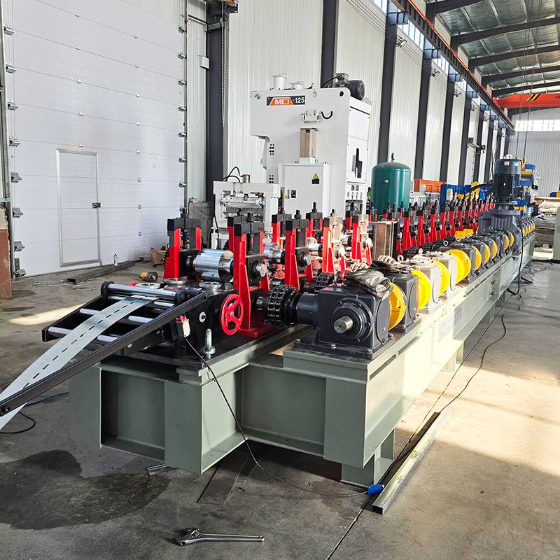Indonesia Popular High Performance Full Automatic Solar Rack Roll Forming Machine
