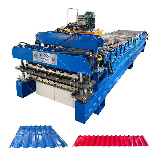 Steelmama Colombia Popular Full Automatic R101 IBR & Glazed Q Tile Roofing Sheet Double Layer Machine