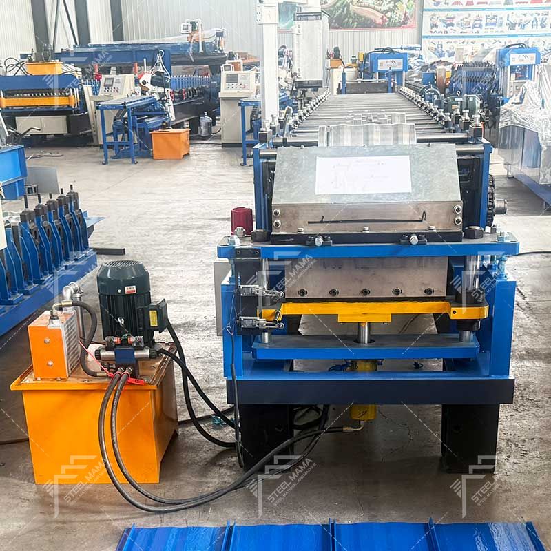 Steelmama America Popular Full Automatic Self Lock Roof Panel Sheet Roll Forming Machine