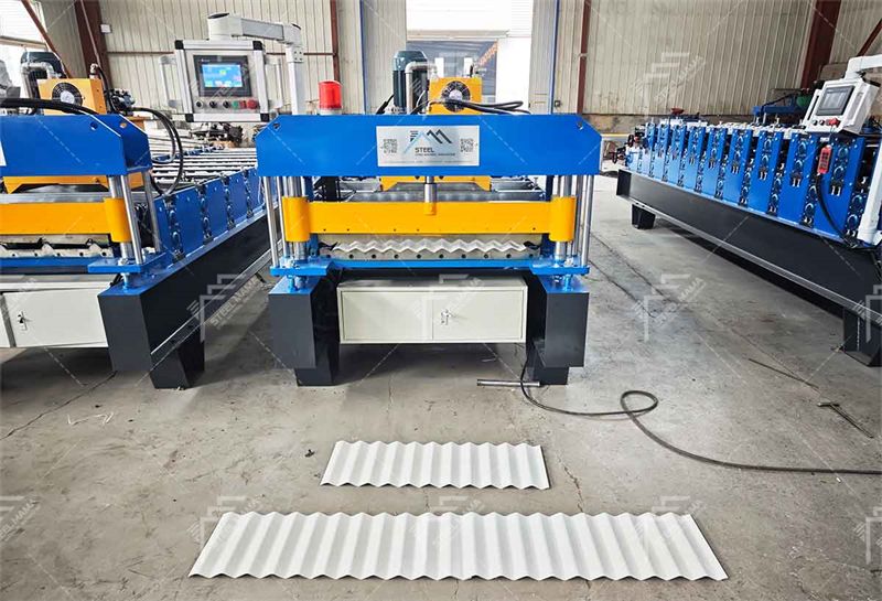 Corrugated steel making machine