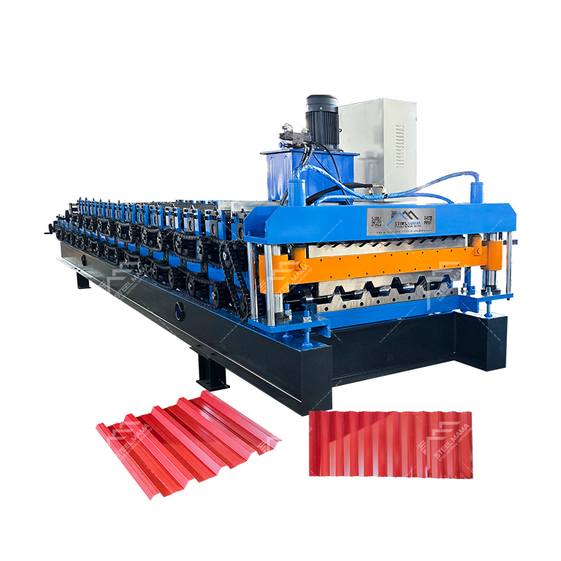 South Africa Popular Full Automatic 686 Trapezoidal & 762 Corrugated Roofing Sheet Double Layer Machine