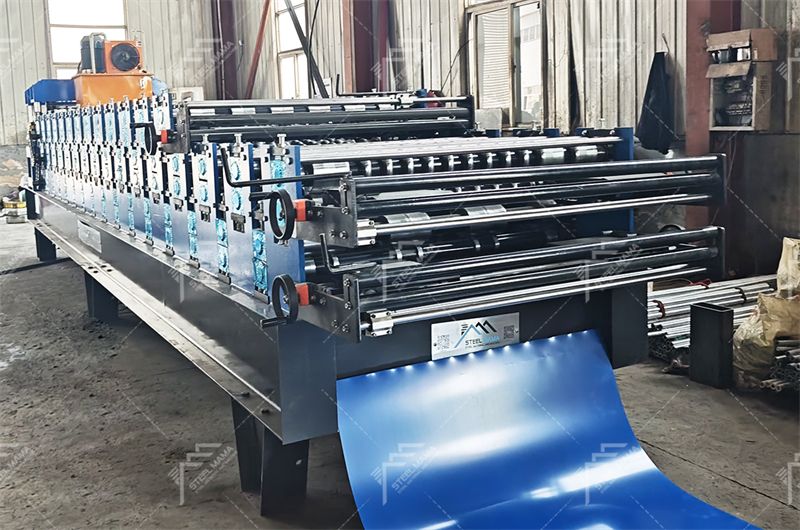 Three layer cold roll forming machine