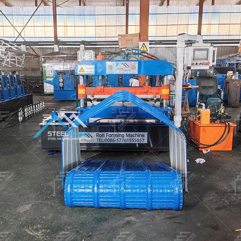 Bolivia Popular Full Automatic Steel Metal Sheet Crimping Roof Panel Crimping Curving Machine