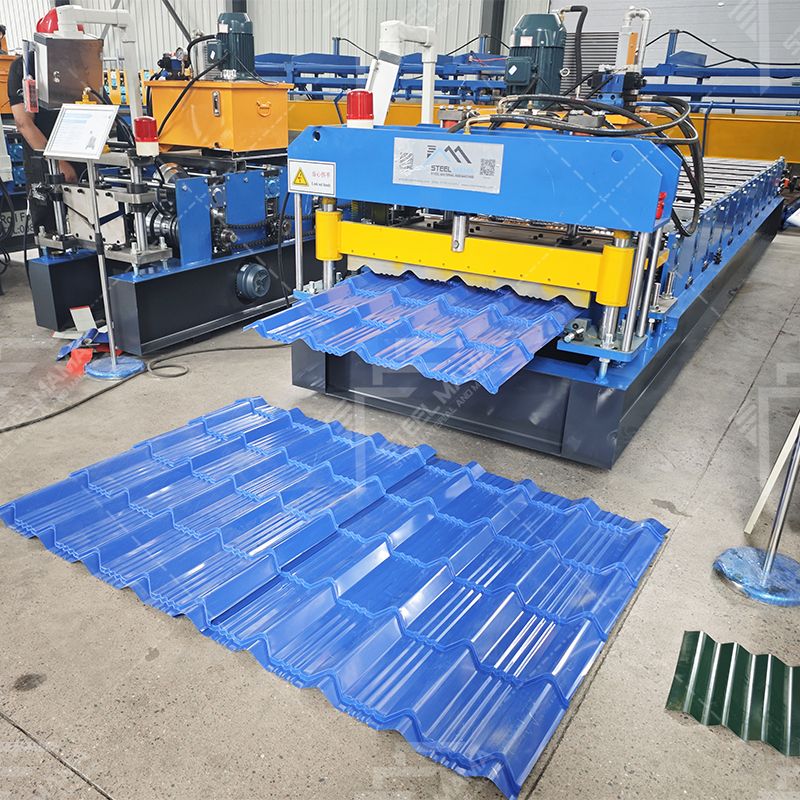 Cameroon Popular Good Quality 800 Brike Tile Roof Sheet Roll Forming Machine