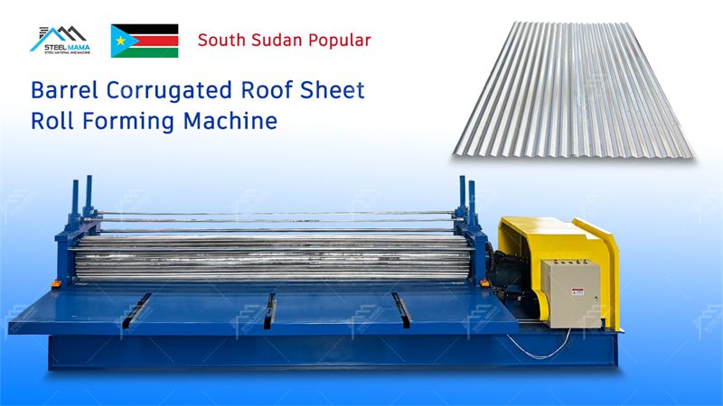 Barrel corrugated metal forming machine