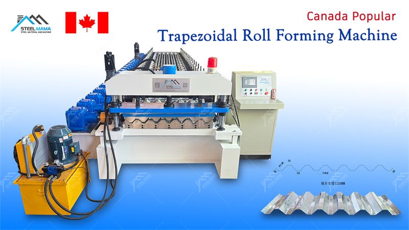 trapezoidal roof panel roll forming line