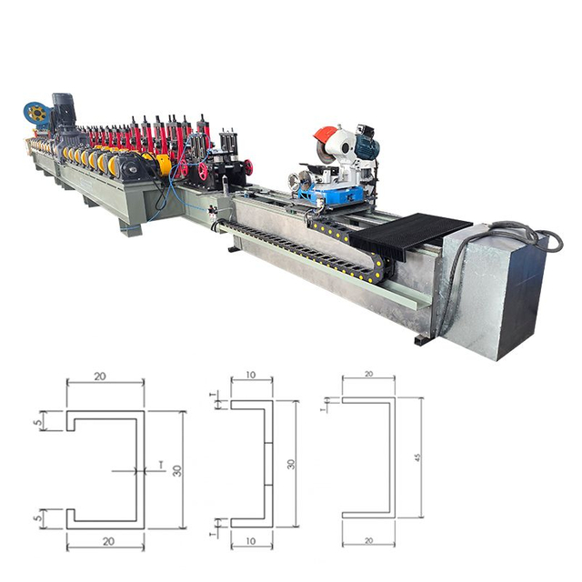 Indonesia Popular High Performance Full Automatic Solar Rack Roll Forming Machine