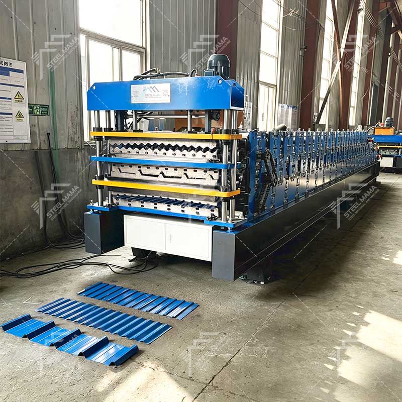 Premium 988 Corrugated & 1000 Trapezoidal & 996 Wall Panel Three Layer Roof Sheet Roll Forming Machine Line for Palestine