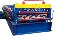 Container wall panel roll forming machine
