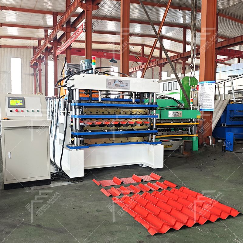 Canada Popular TR4 Trapezoidal & R101 IBR &1000 Metal Steel Glazed Tile Triple Layer Roof Sheet Roll Forming Machine