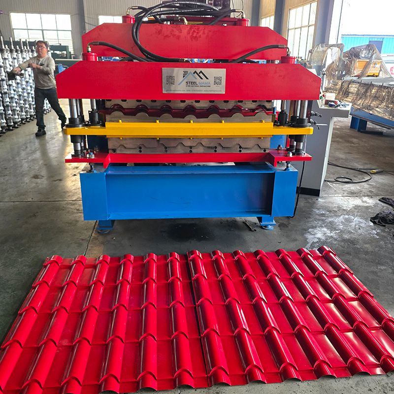 Colombia Popular High Performance R101 Trapezoidal & 966 Tile Roofing Sheet Double Layer Machine