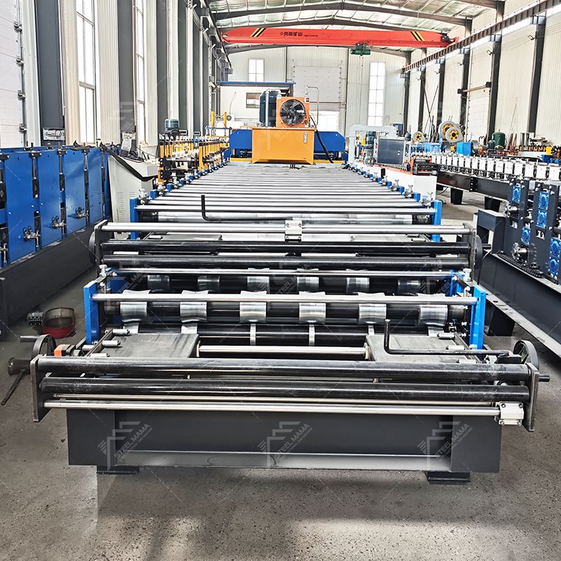 Uganda Popular Full Automatic Premium 828 Tile & 1025 Trapezoidal Roofing Sheet Double Layer Machine